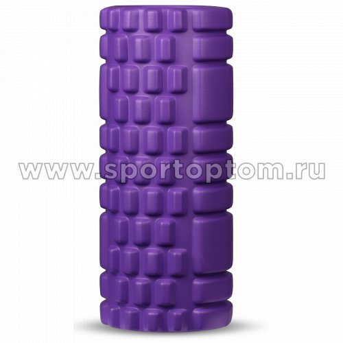 Ролик массажный для йоги INDIGO PVC (Валик для спины) IN077 33*14 см Фиолетовый