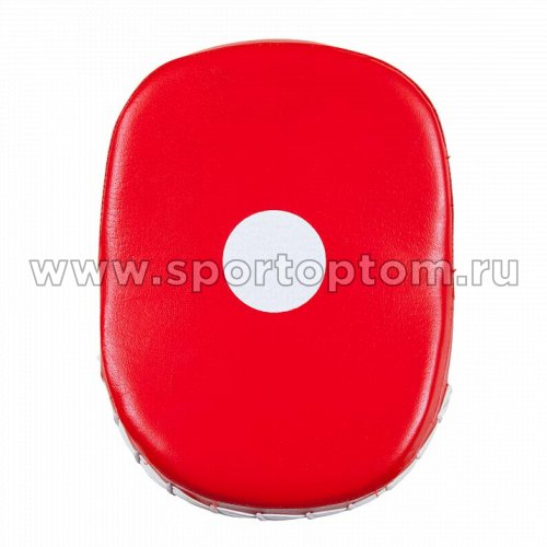 Лапа боксерская INDIGO натуральная кожа (пара) PS-907 24*19*12 см Красно-белый