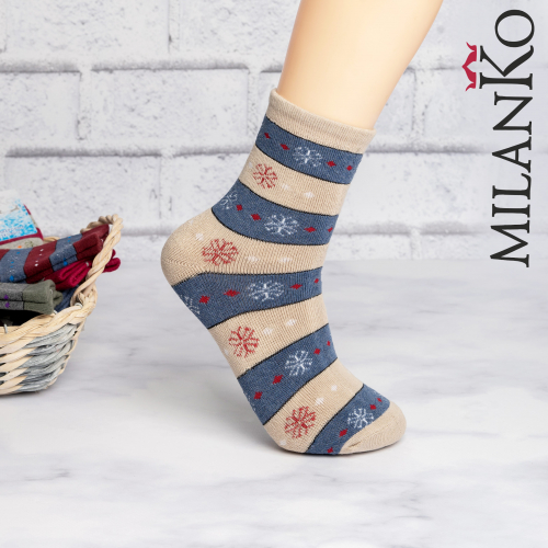 Подростковые носки махровые (Узор 2) MilanKo IN-072