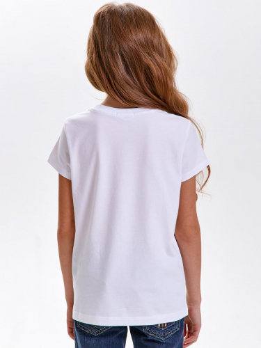 Фуфайка (футболка) д/дев Juno SS22GJ808 Family t-shirts белый