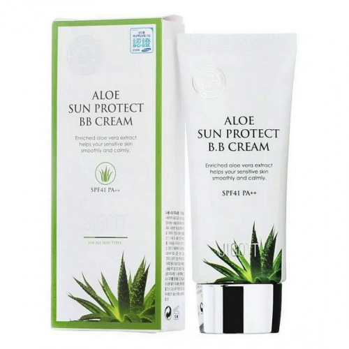 ВВ крем с экстрактом алоэ, Jigott Aloe Sun Protect BB Cream SPF41 PA++