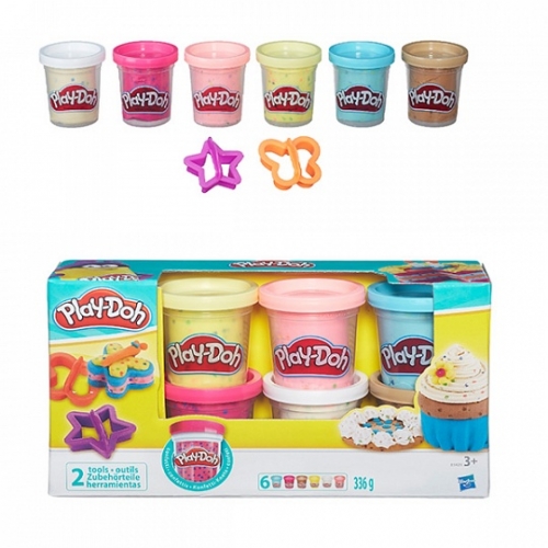 Игровой набор Play-Doh набор из 6 баночек с конфетти
