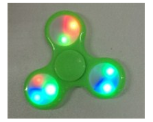 SU 0072 - Спиннер-антистресс с LED подсветкой, зеленый