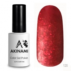AСG120	Akinami Color Gel Polish Glitter Red