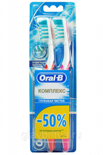 Зубная Щетка Oral-B Комплекс (глубокая чистка) 2 шт. в упаковке