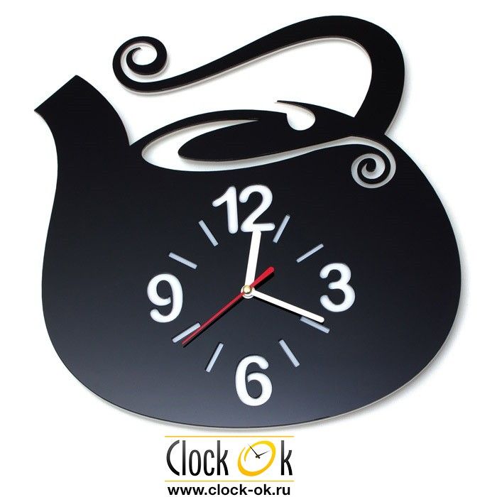 Информационные часы 2024. Настенные часы "чайник". Часы настенные в виде чайника. Часы кухонные в виде чайника. Часы чайники для кухни черные.