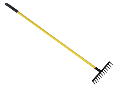 Грабли ГП-12 с прямым зубом с желтым металлиз. черенком