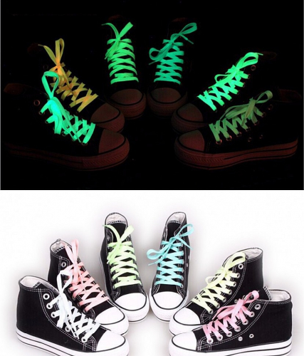 Светящиеся шнурки (флуоресцентные) для обуви.