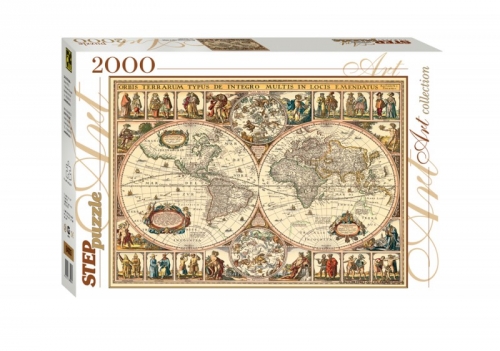 Пазлы 2000 Историческая карта мира.