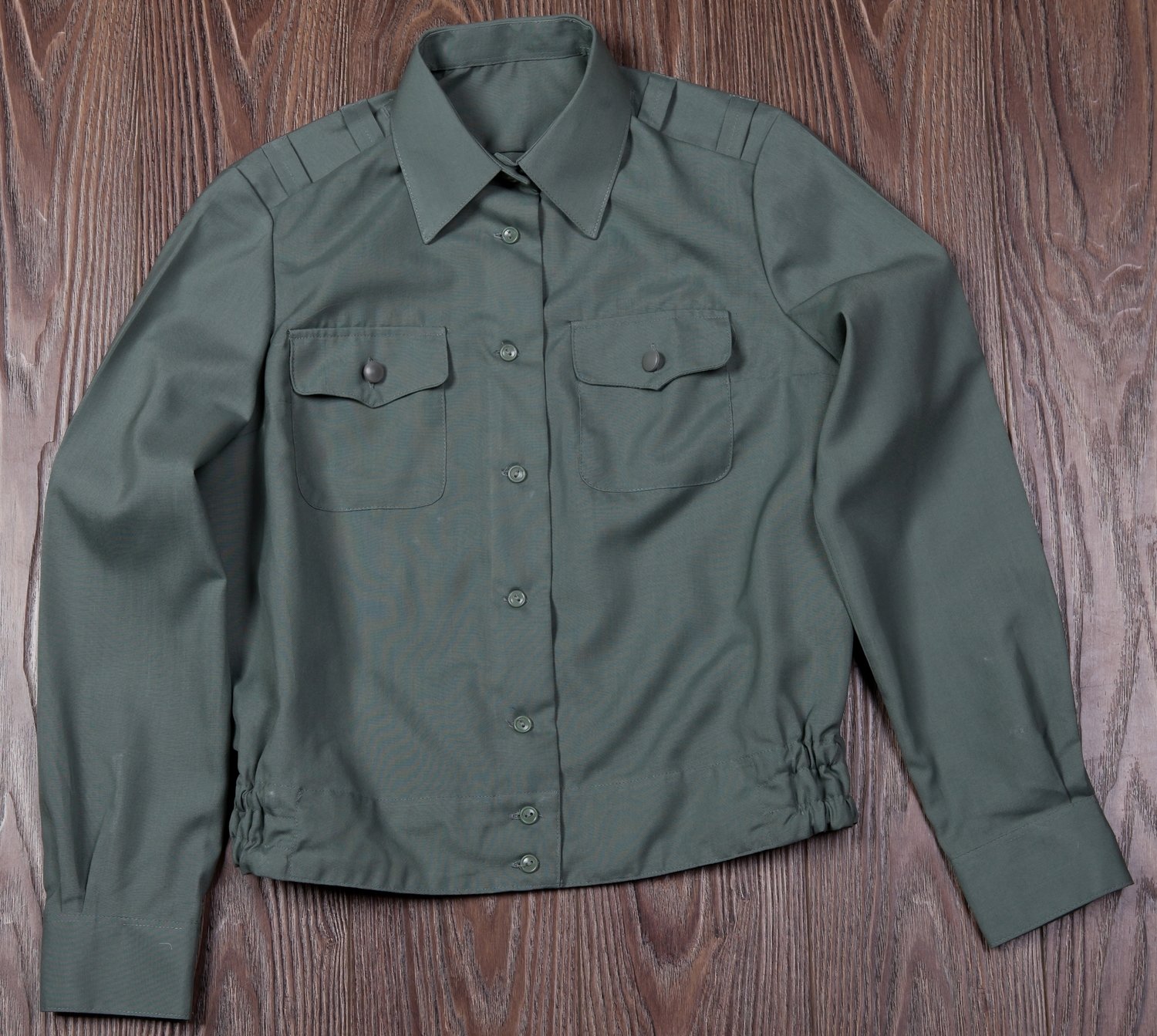 Зеленая Военная рубашка