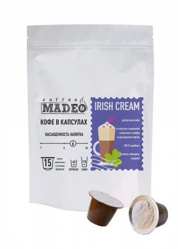 Кофе в капсулах Ирландский крем Мадео 15шт 0,075кг