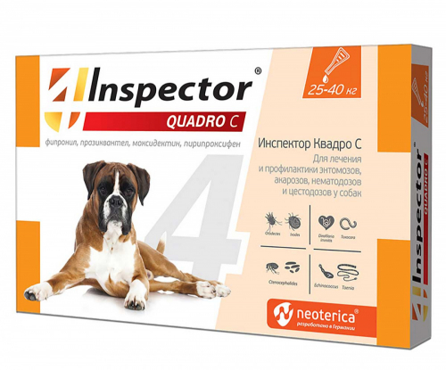 Inspector Quadro БиоКапли для собак 25-40 кг.