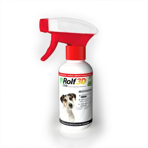 RolfClub 3D, БиоСпрей от блох и клещей, для собак, 200 мл.