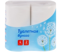 Бумага туалетная OfficeClean, 2-слойная, 4шт., 30м/рул., тиснение, белая 325787