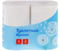 Бумага туалетная OfficeClean, 2-слойная, 4шт., 37,5м/рул.,тиснение, белая 325788