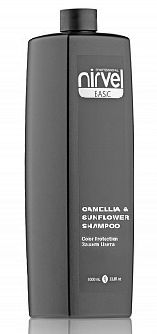 NIRVEL Шампунь-восстановление с экстрактом камелии и подсолнечника для окрашенных волос / SHAMPOO COLOR PROTECTION CAMELLIA & SUNFLOWER 1000 мл
