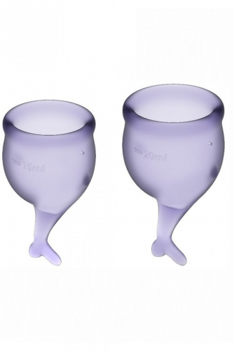 Набор менструальных чаш с хвостиком Satisfyer Feel secure Menstrual Cup Lila