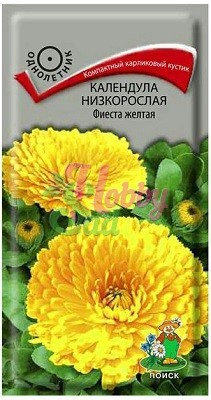 Цветы Календула Фиеста желтая низкорослая (0,3 г) Поиск