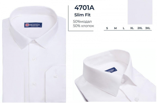 4701A** Рубашка мужская приталенная модал Brostem