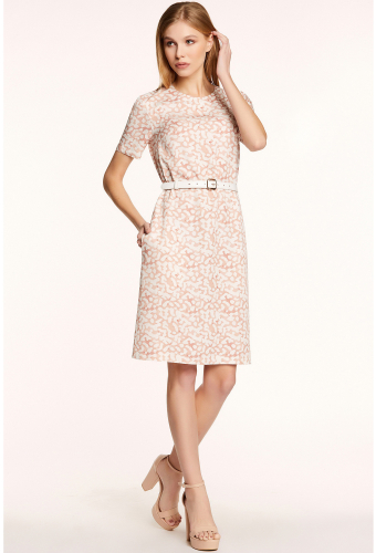 Платье Bazalini 4191 бежево-розовый