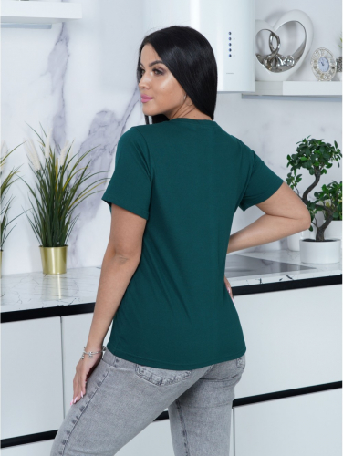 Шик футболка женская (темно-зеленый )