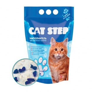 Cat Step наполнитель впитывающий силикагелевый Arctic Blue, 3 л