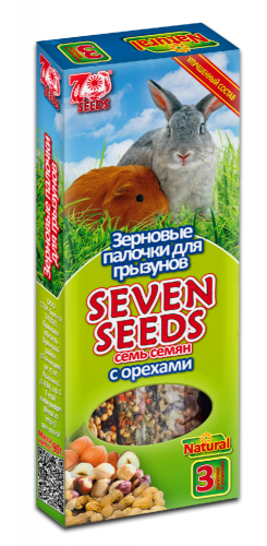 Seven Seeds Палочки для грызунов, с орехами 3 шт