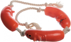 Зооник Игрушка для собак, Сосиска на веревке, 75 см