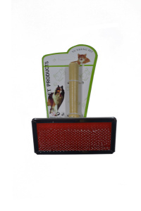 Россия Чесалка для животных,красная отделка,деревянная ручка,средняя PET PRODUCTS