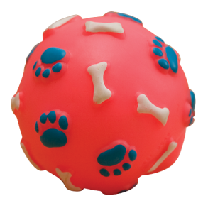 Зооник Игрушка для собак, Мяч с лапками и косточками, 7 см