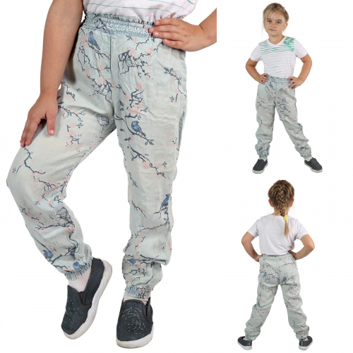 Детские штаны алладины для девочек – удобная резинка на пояске и манжетах №329