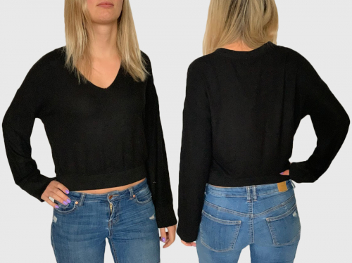 Черная женская кофта-блуза Z Supply – носи с плиссированными юбками макси и ботинками, и в многослойных комплектах №148