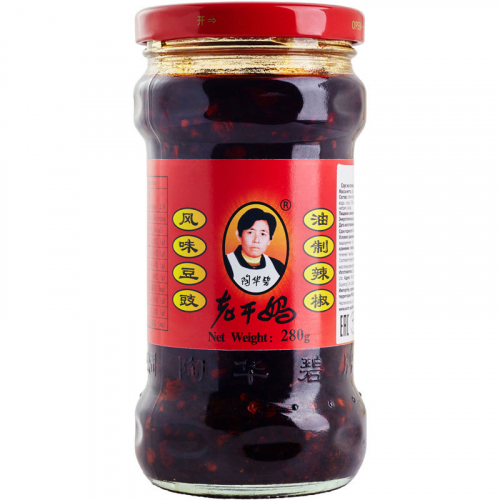             Соус Lao Gan Ma на основе растительных масел из черных соевых бобов 280 г, ст/б