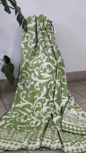 Байковое одеяло 1,5 сп  Завиток светло-зеленый