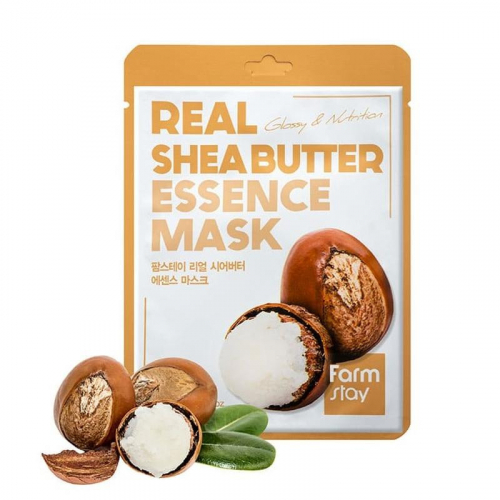 Тканевая маска для лица с экстрактом масла ши Farm Stay Real Shea Butter Essence Mask