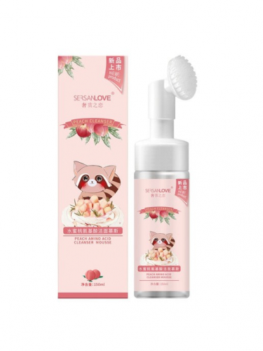 Пенка для умывания с щеточкой с экстрактом персика SersanLove Peach ...