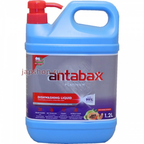 Antabax Средство для мытья посуды, овощей и фруктов, папайя, канистра, 1,2 л (4601486131057)