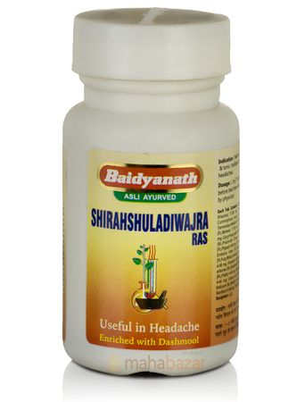Ширахшуладиваджра Рас, средство от головной боли, 40 таб, производитель Байдьянатх
