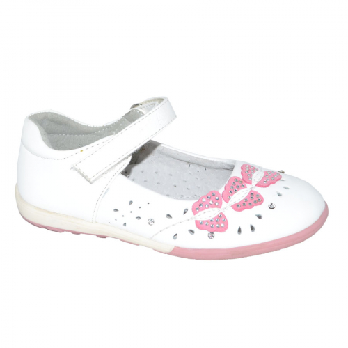 Туфли для девочек R043208, белый, розовый
