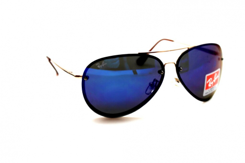 распродажа солнцезащитные очки R 1251 золото синий зеркальный
