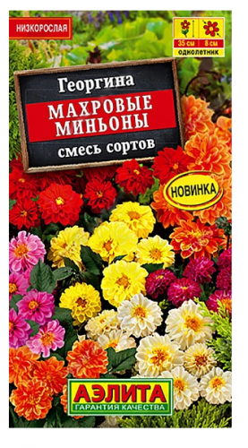 Георгина Миньоны махровые смесь сортов 7шт