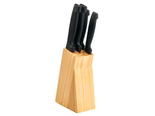 Набор ножей 5 предметов №1 на деревянной подставке арт. AST-004-НН-003