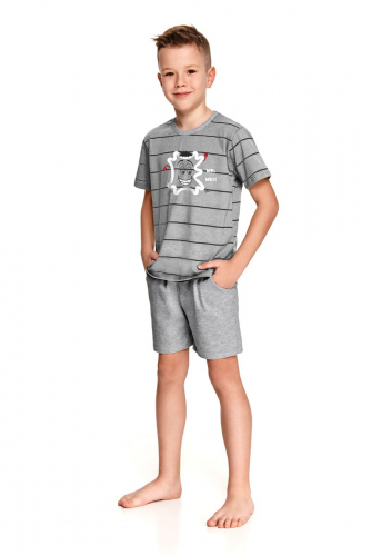 687 р  871р 2522/2523 SS21 KAROLEK Пижама для мальчиков с шортами серый