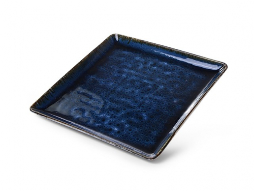 3974 FISSMAN Тарелка квадратная ATLANTIS 25 см, цвет синий (фарфор)