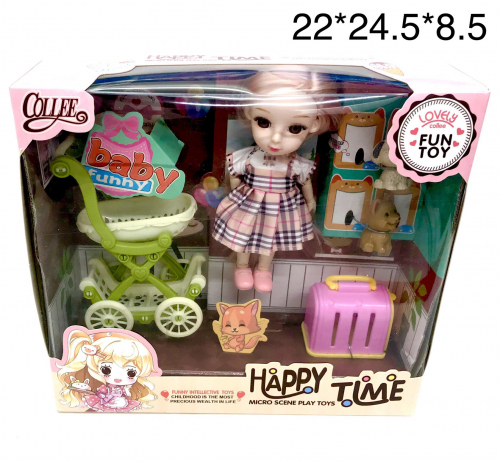 Кукла с аксессуарами Happy time (арт. 2027-3)