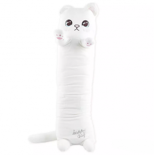Мягкая игрушка Кошка белая длинная 110см