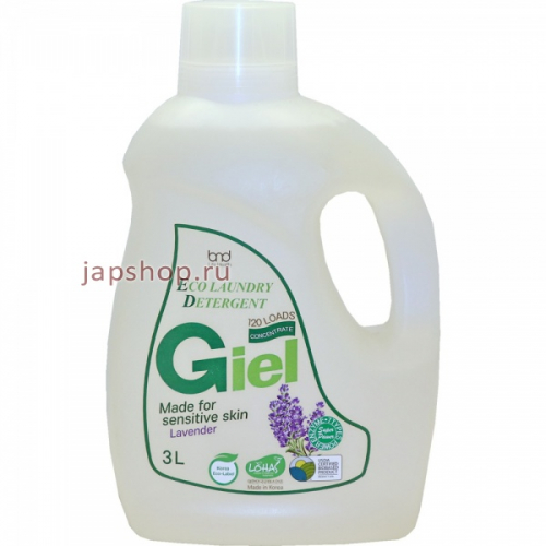 Giel Super Power Гель для стирки концентрированный для чувствительной кожи с ароматом лаванды, канистра, 3 л (8809361310665)