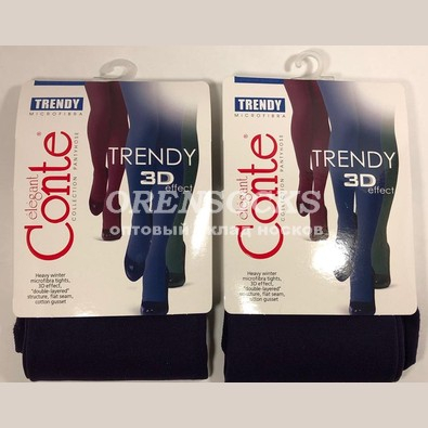 CONTE TRENDY колготки темно-зеленые из микрофибры 8С-57СПТ