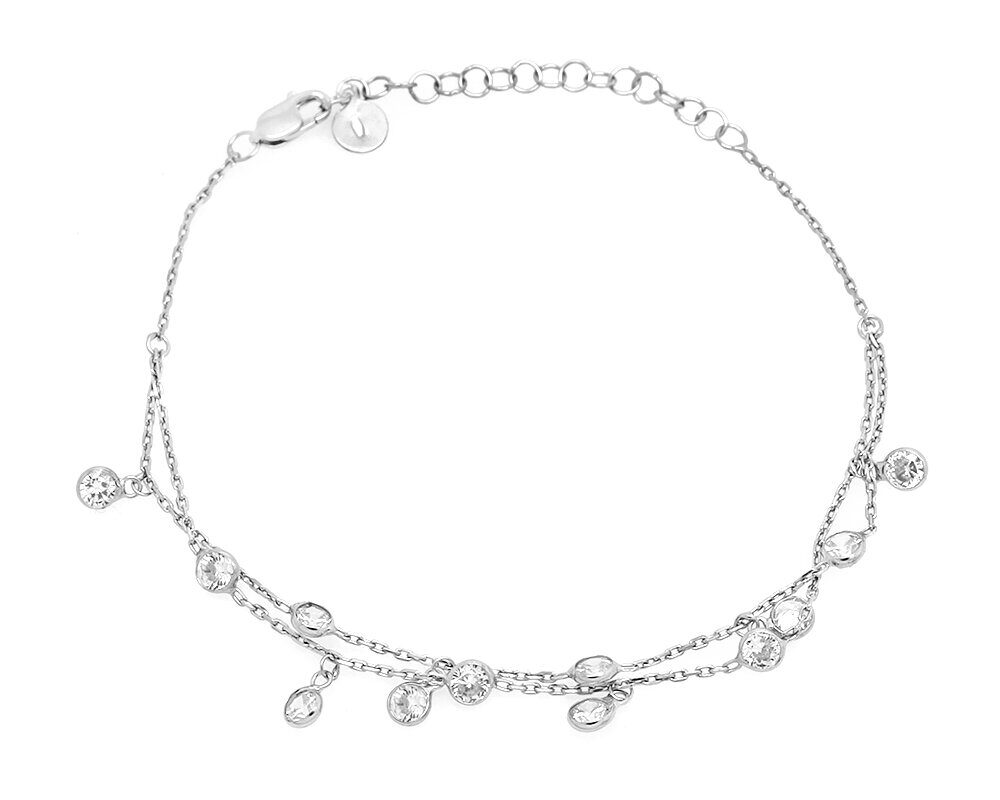 Браслет из серебра куб.циркон., ТФБ-9057