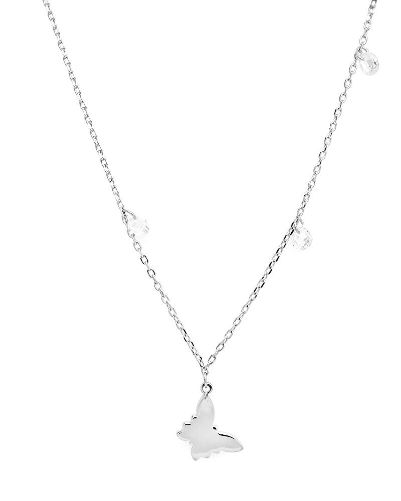 Колье из серебра куб.циркон., ТФК-65